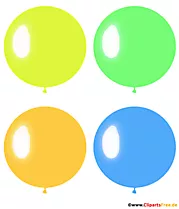 Vier runde Luftballons Pop Art Bild