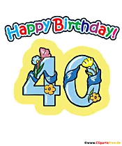 40 Happy Birthday T-Shirt Design zum Downloaden kostenlos