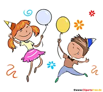 Kinder tanzen auf Geburtstagsparty T-Shirt Design kostenlos