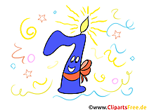 7 Zahlen Clipart zum Geburtstag kostenlos