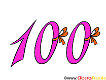 Bild 100 (Hundert) - kostenlose Zahlen & Geburtstag Grafiken, Cliparts