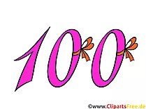 Bild 100 (Hundert) - kostenlose Zahlen & Geburtstag Grafiken, Cliparts
