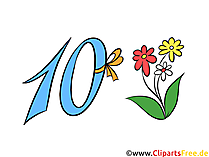 Bild 10 (Zehn) - kostenlose Zahlen & Geburtstag Grafiken, Cliparts