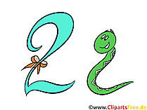 Bild 2 (Zwei) - kostenlose Zahlen & Geburtstag Grafiken, Cliparts