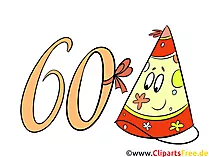 Bild 60 (Sechszig) - kostenlose Zahlen & Geburtstag Grafiken, Cliparts