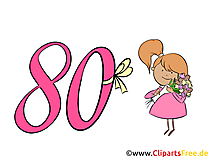 Bild 80 (Achtzig) - kostenlose Zahlen & Geburtstag Grafiken, Cliparts