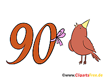Bild 90 (Neunzig) - kostenlose Zahlen & Geburtstag Grafiken, Cliparts