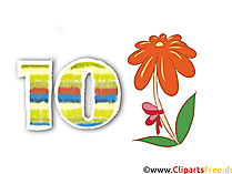 Clipart 10 - Zahlen als Bilder zum Herunterladen in Hochauflösung