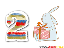 Clipart 2 - Zahlen als Bilder zum Herunterladen in Hochauflösung