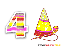 Clipart 4 - Zahlen als Bilder zum Herunterladen in Hochauflösung