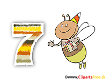 Clipart 7 - Zahlen als Bilder zum Herunterladen in Hochauflösung