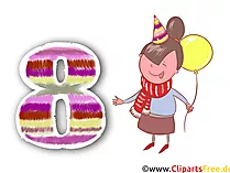 Clipart 8 - Zahlen als Bilder zum Herunterladen in Hochauflösung