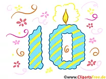 Clipart Zahl 10 zum Drucken