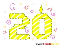 Clipart Zahl 20 zum Drucken