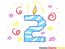 Clipart Zahl 2 zum Drucken
