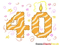 Clipart Zahl 40 zum Drucken