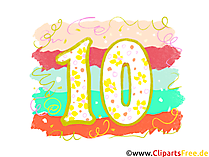 Grafik 10 - Gratis Clipart-Bilder mit Zahlen zum Drucken