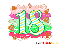 Grafik 18 - Gratis Clipart-Bilder mit Zahlen zum Drucken