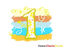 Grafik 1 - Gratis Clipart-Bilder mit Zahlen zum Drucken