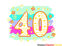 Grafik 40 - Gratis Clipart-Bilder mit Zahlen zum Drucken