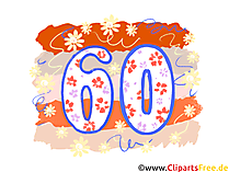 Grafik 60 - Gratis Clipart-Bilder mit Zahlen zum Drucken