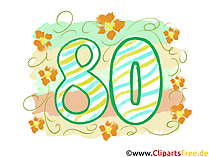 Grafik 80 - Gratis Clipart-Bilder mit Zahlen zum Drucken