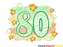 Grafik 80 - Gratis Clipart-Bilder mit Zahlen zum Drucken