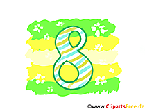 Grafik 8 - Gratis Clipart-Bilder mit Zahlen zum Drucken