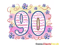 Grafik 90 - Gratis Clipart-Bilder mit Zahlen zum Drucken