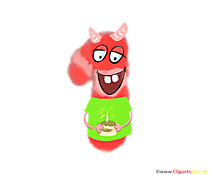 Monster Clipart 1 (Eins) zum Drucken