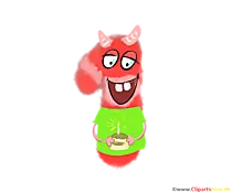 Monster Clipart 1 (Eins) zum Drucken