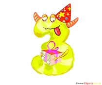 Monster Clipart 3 (Drei) lustige Vorlage für Geburtstag