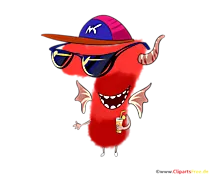 Monster Clipart 7 (Sieben) coole Zahlen für Kindergeburtstagsparty