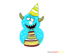 Monster Clipart 8 (Zahl Acht) witzige Figuren zum Geburtstag