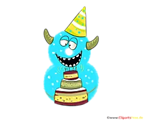 Monster Clipart 8 (Zahl Acht) witzige Figuren zum Geburtstag