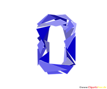 Vorlage Zahl 0 (Null) zum Drucken