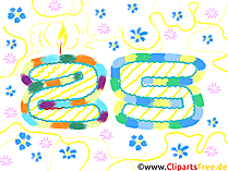 Zahl 25 zum Geburtstag Clipart, Bild, Grafik