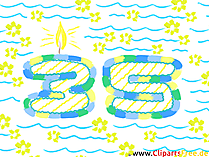 Zahl 35 zum Geburtstag Clipart, Bild, Grafik