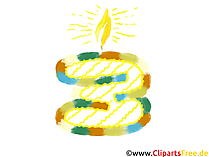 Zahl 3 zum Geburtstag Clipart, Bild, Grafik