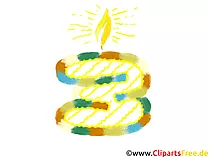 Zahl 3 zum Geburtstag Clipart, Bild, Grafik