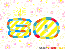 Zahl 50 zum Geburtstag Clipart, Bild, Grafik