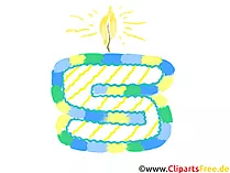Zahl 5 zum Geburtstag Clipart, Bild, Grafik