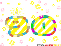 Zahl 90 zum Geburtstag Clipart, Bild, Grafik