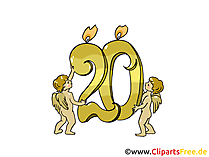 Zum 20 Geburtstag Bild-Clipart