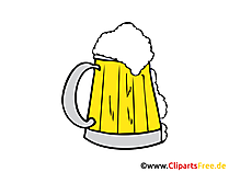 Bierkrug Bild, Clipart, Illustration, Grafik, Zeichnung kostenlos