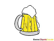 Bierkrug Bild, Clipart, Illustration, Grafik, Zeichnung kostenlos