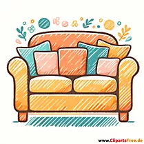 Clipart Sofa - Bilder zum Herunterladen