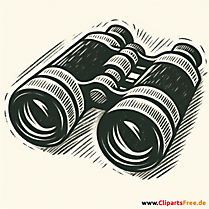 Fernglas Clipart schwarz-weiss