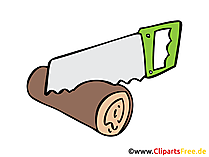 Holz sägen Bild, Clipart, Illustration, Grafik, Zeichnung kostenlos