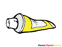 Kleber in der Tube Bild, Clipart, Illustration, Grafik, Zeichnung